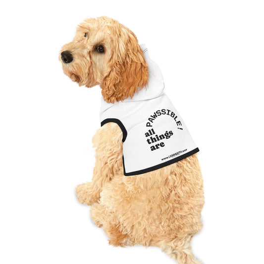 Cozy Pet Hoodie for Trendy Dogs & Cats in Black and White -  in Black Font and White Font