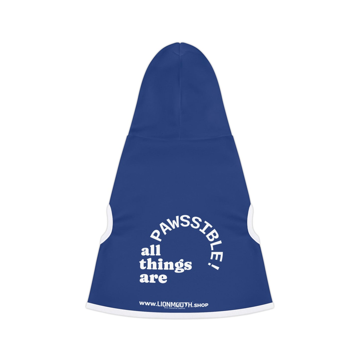 Cozy Pet Hoodie for Trendy Dogs & Cats in Blue - in Black Font and White Font