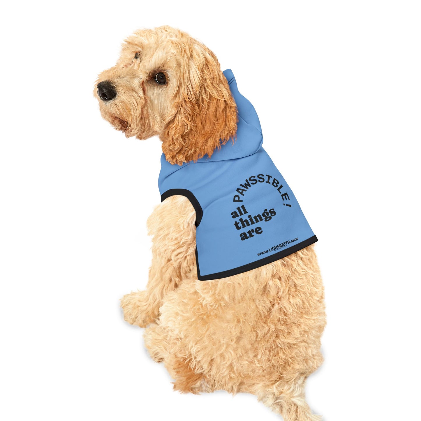 Cozy Pet Hoodie for Trendy Dogs & Cats in Blue - in Black Font and White Font