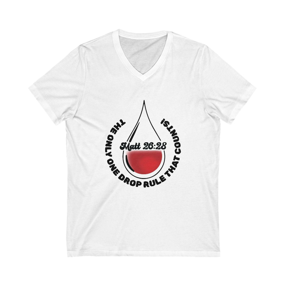 One Drop Unisex Jersey Short Sleeve V-Neck Tee