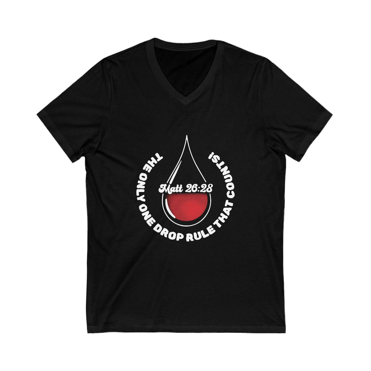 One Drop Unisex Jersey Short Sleeve V-Neck Tee