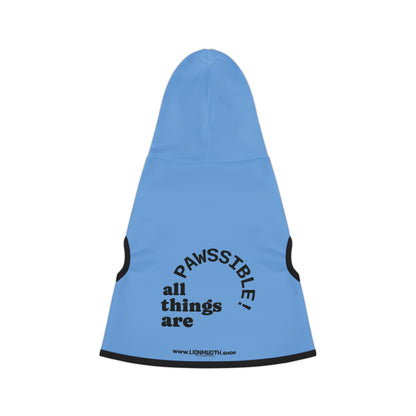 Cozy Pet Hoodie for Trendy Dogs & Cats in Blue -  in Black Font and White Font