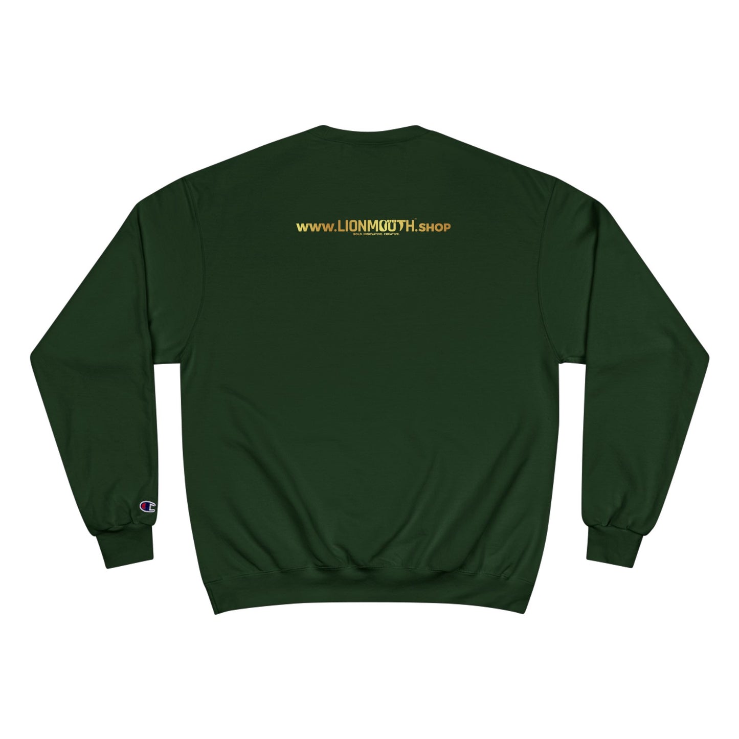 Champion Unisex -  All Things Are Possible Unisex White Font Sweatshirt  (Green has gold font))