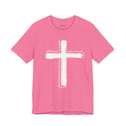 White Cross Love Message Tee