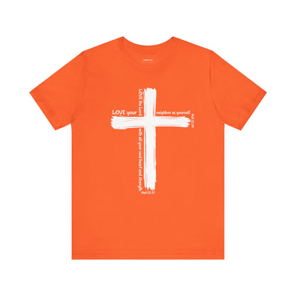 White Cross Love Message Tee