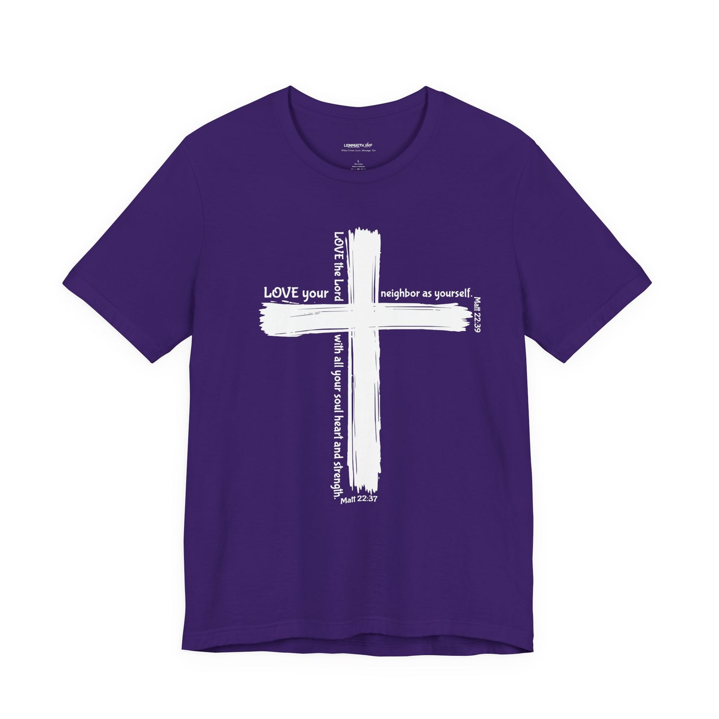 White Cross Love Message Tee