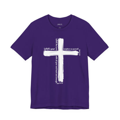 White Cross Love Message Tee