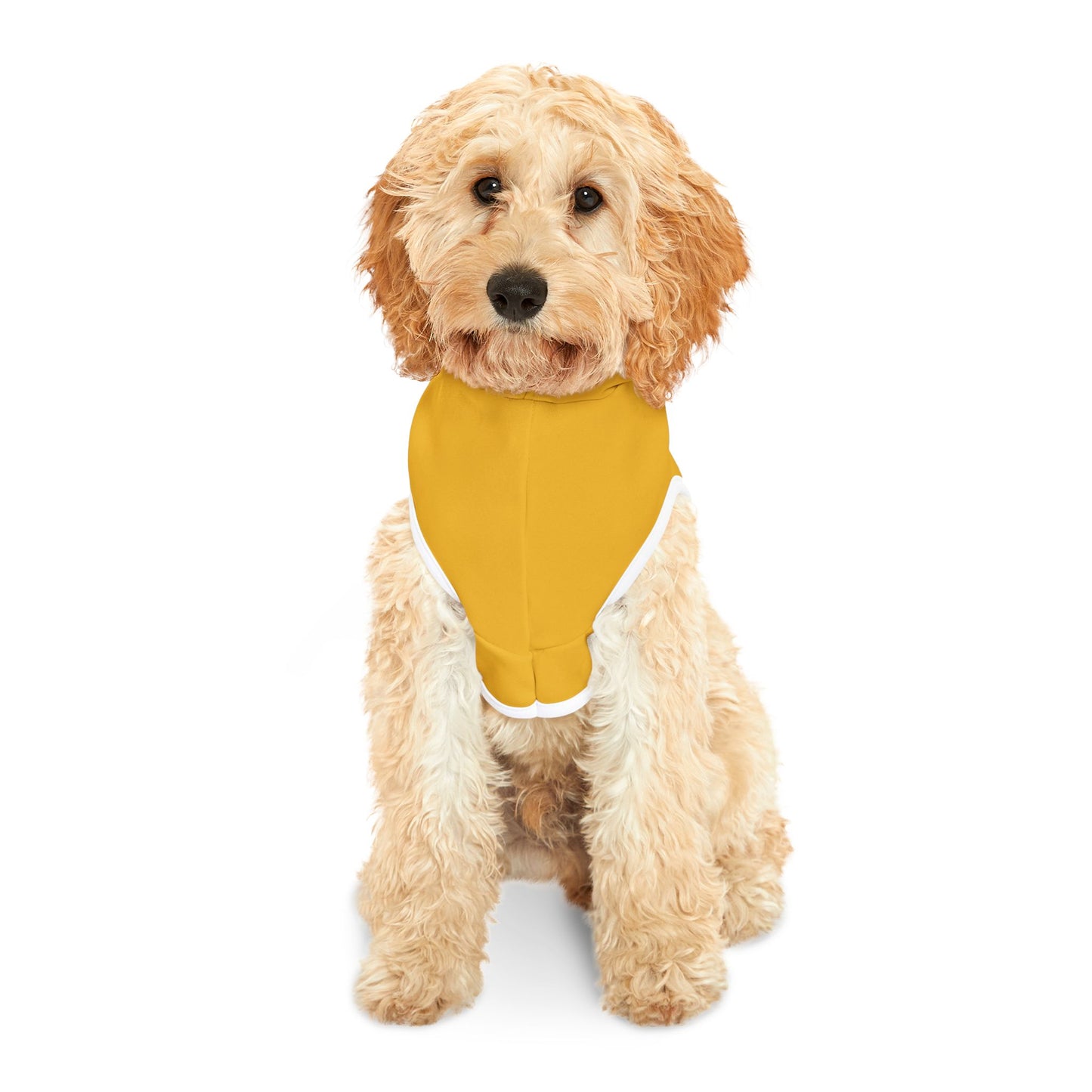 Cozy Pet Hoodie for Trendy Dogs & Cats in Yellow - in Black Font and White Font