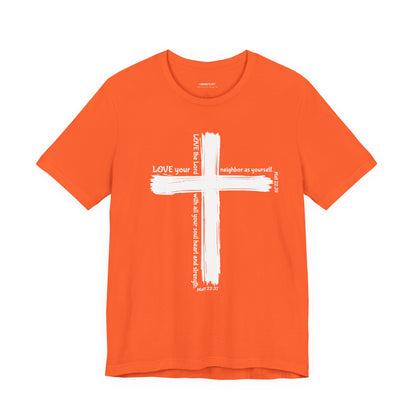 White Cross Love Message Tee