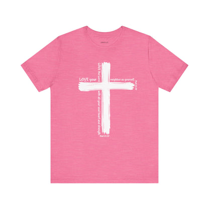 White Cross Love Message Tee