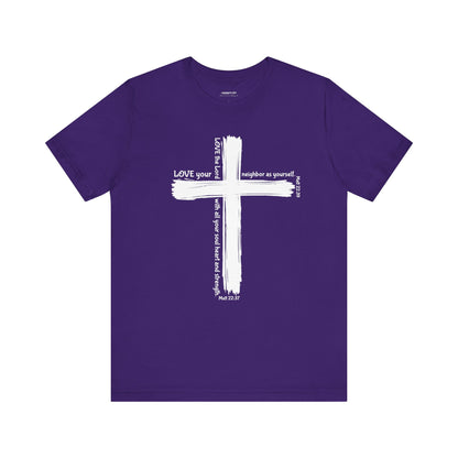 White Cross Love Message Tee