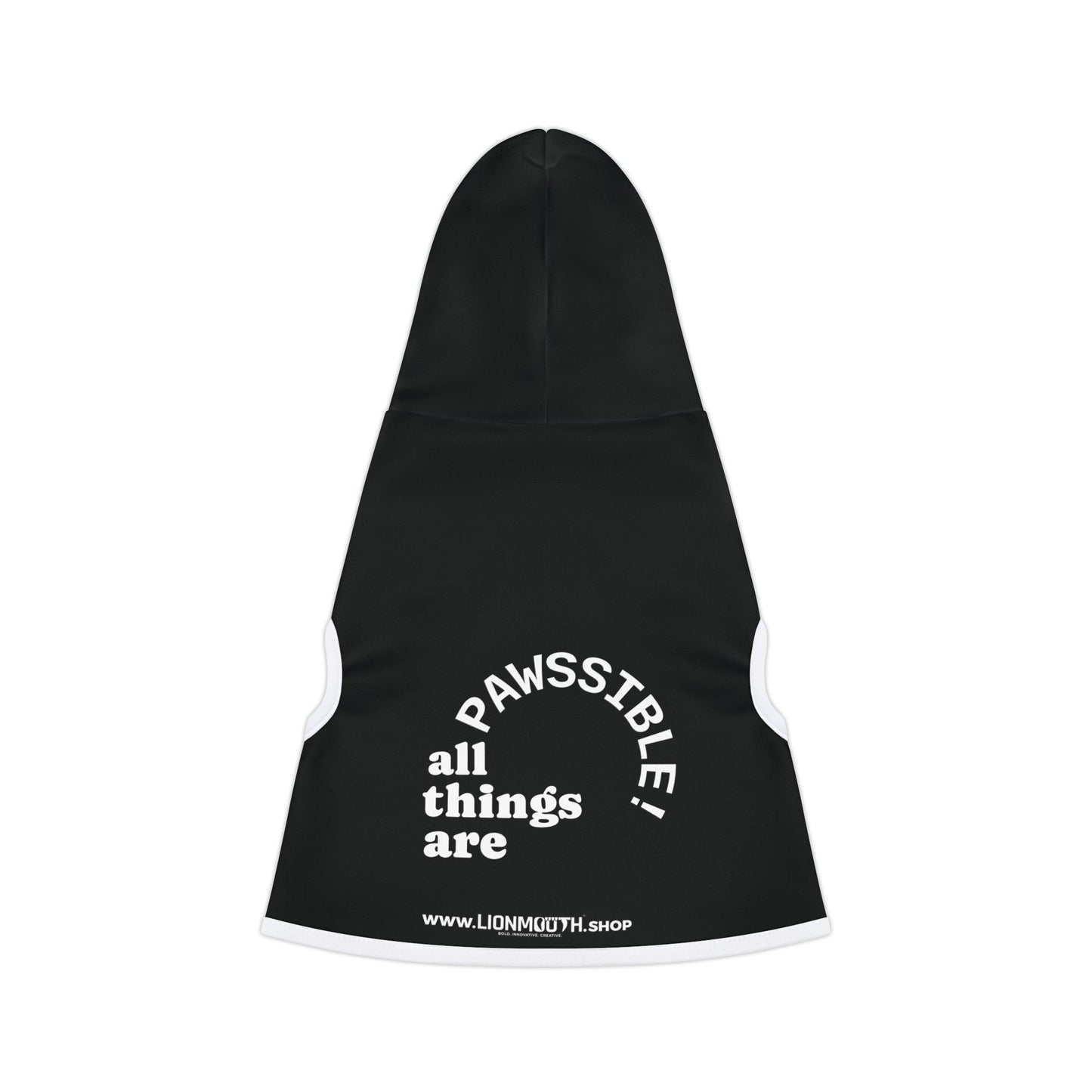 Cozy Pet Hoodie for Trendy Dogs & Cats in Black and White -  in Black Font and White Font