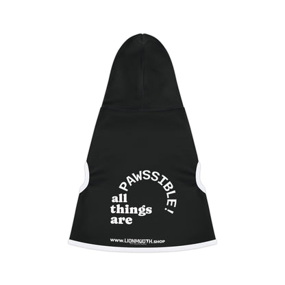 Cozy Pet Hoodie for Trendy Dogs & Cats in Black and White -  in Black Font and White Font