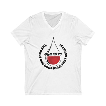 One Drop Unisex Jersey Short Sleeve V-Neck Tee