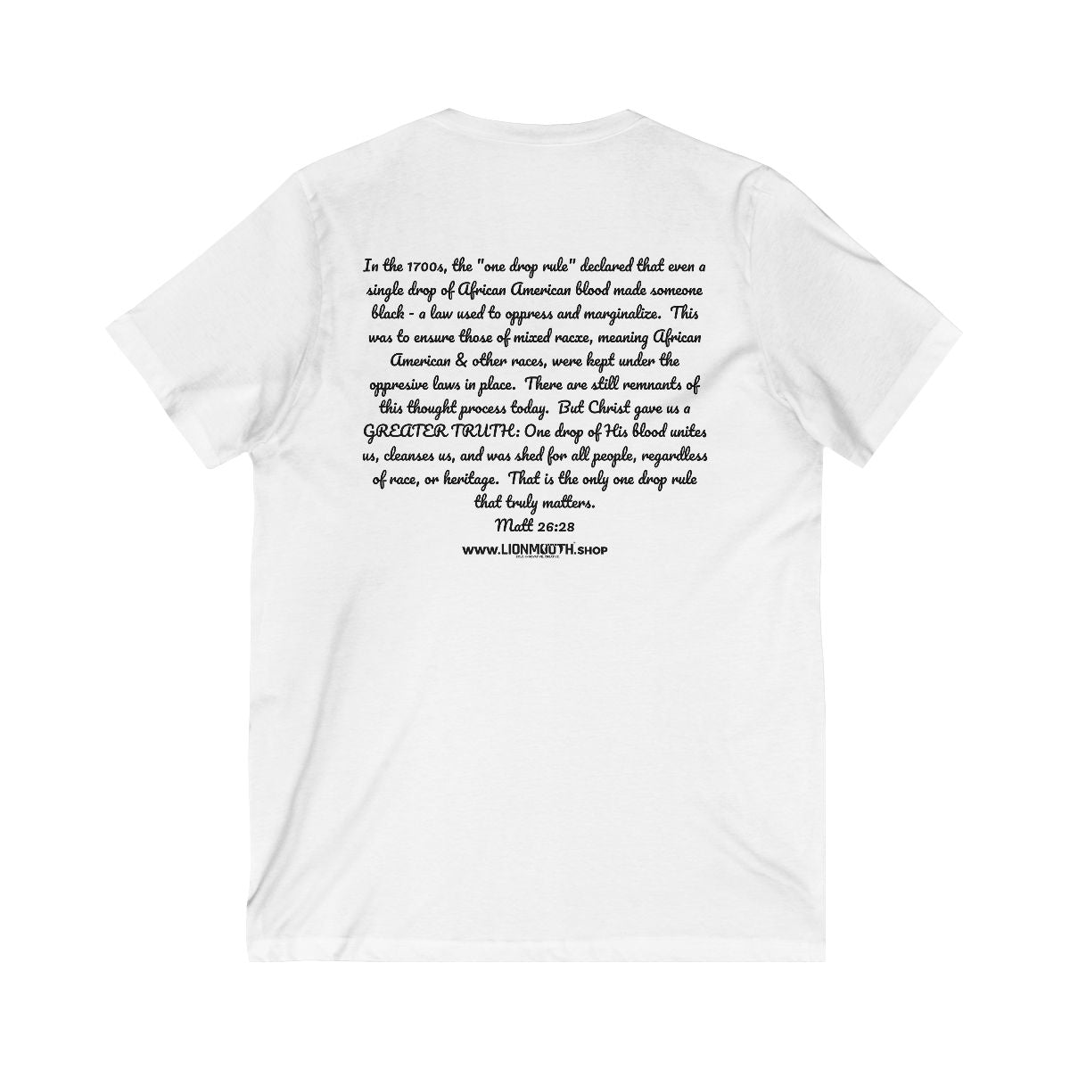 One Drop Unisex Jersey Short Sleeve V-Neck Tee