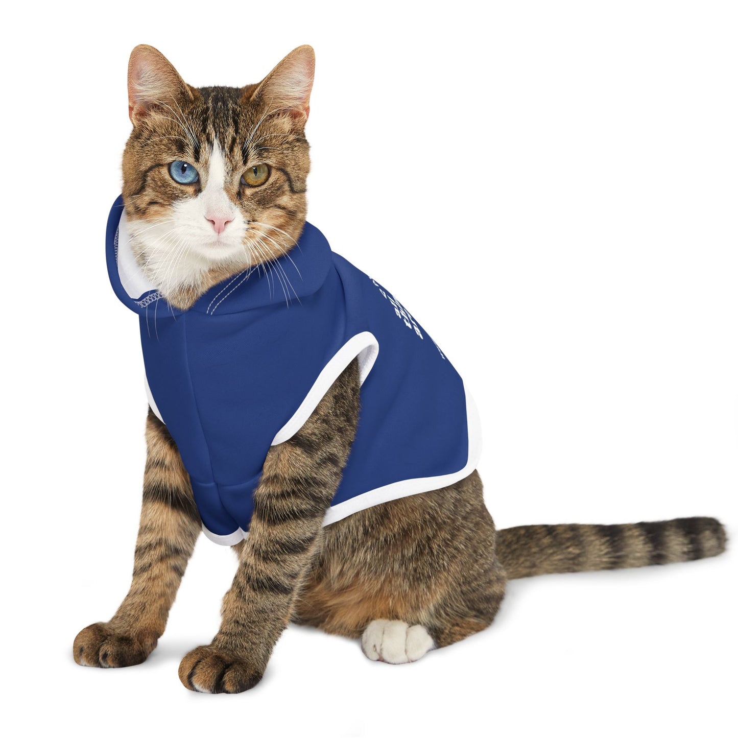 Cozy Pet Hoodie for Trendy Dogs & Cats in Blue -  in Black Font and White Font