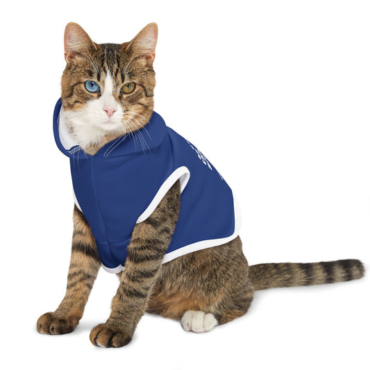 Cozy Pet Hoodie for Trendy Dogs & Cats in Blue -  in Black Font and White Font